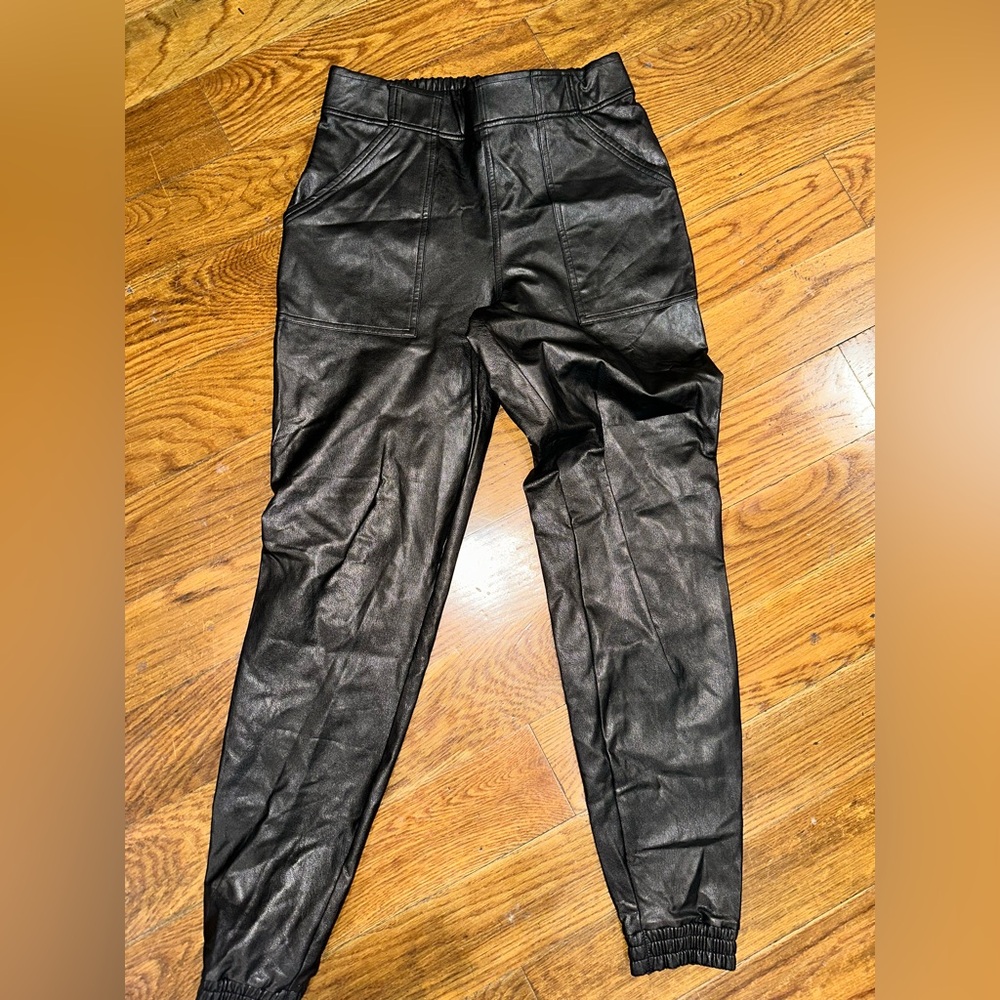 Spanx leather joggers